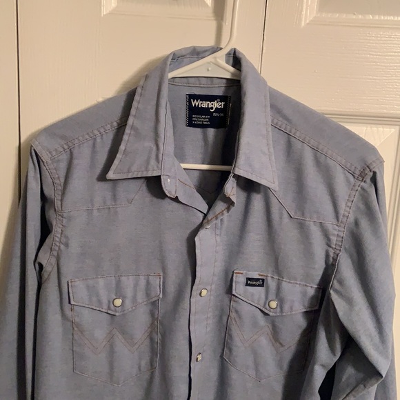 Vintage Wrangler Western Shirt Pearl snaps - Picture 2 of 6